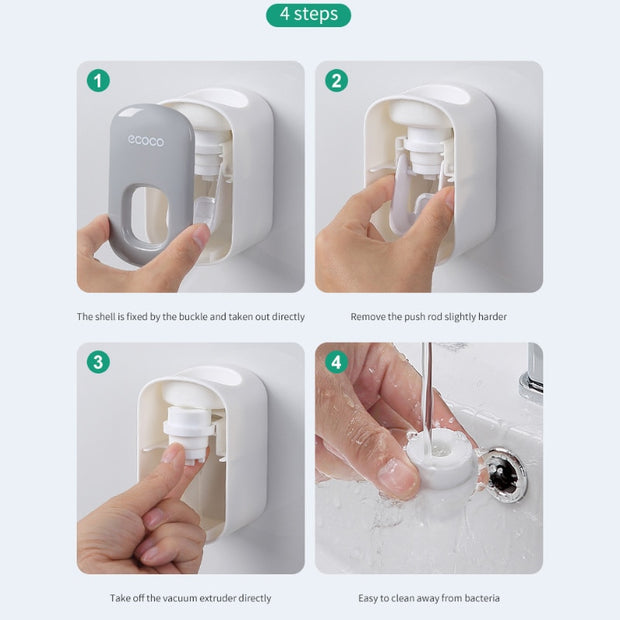 Automatic Toothpaste Dispenser, Wall Mount.