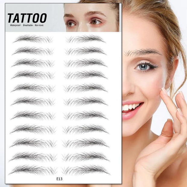 5 Sheets of Natural 4D Eyebrow Tattoo Sticker